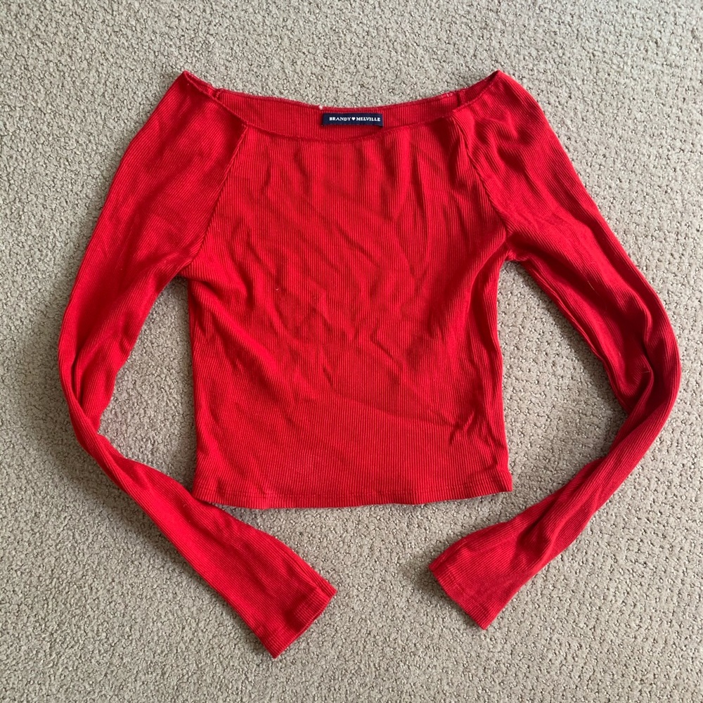 Brandy Melville Long Sleeve Crop Top